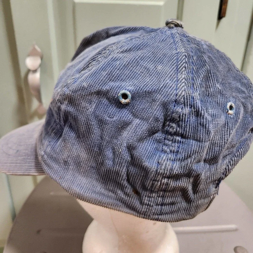 VTG US USCGA Coast Guard Football Corduroy‎ Snapback Hat Cap DISTRESSED